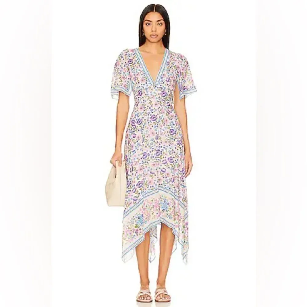 Spell & The Gypsy Women's Impala Lily Handkerchief Boho Midi Dress Size Small - Picture 7 of 13